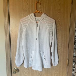 Style&Co white zip up hoodie/jacket. Size L